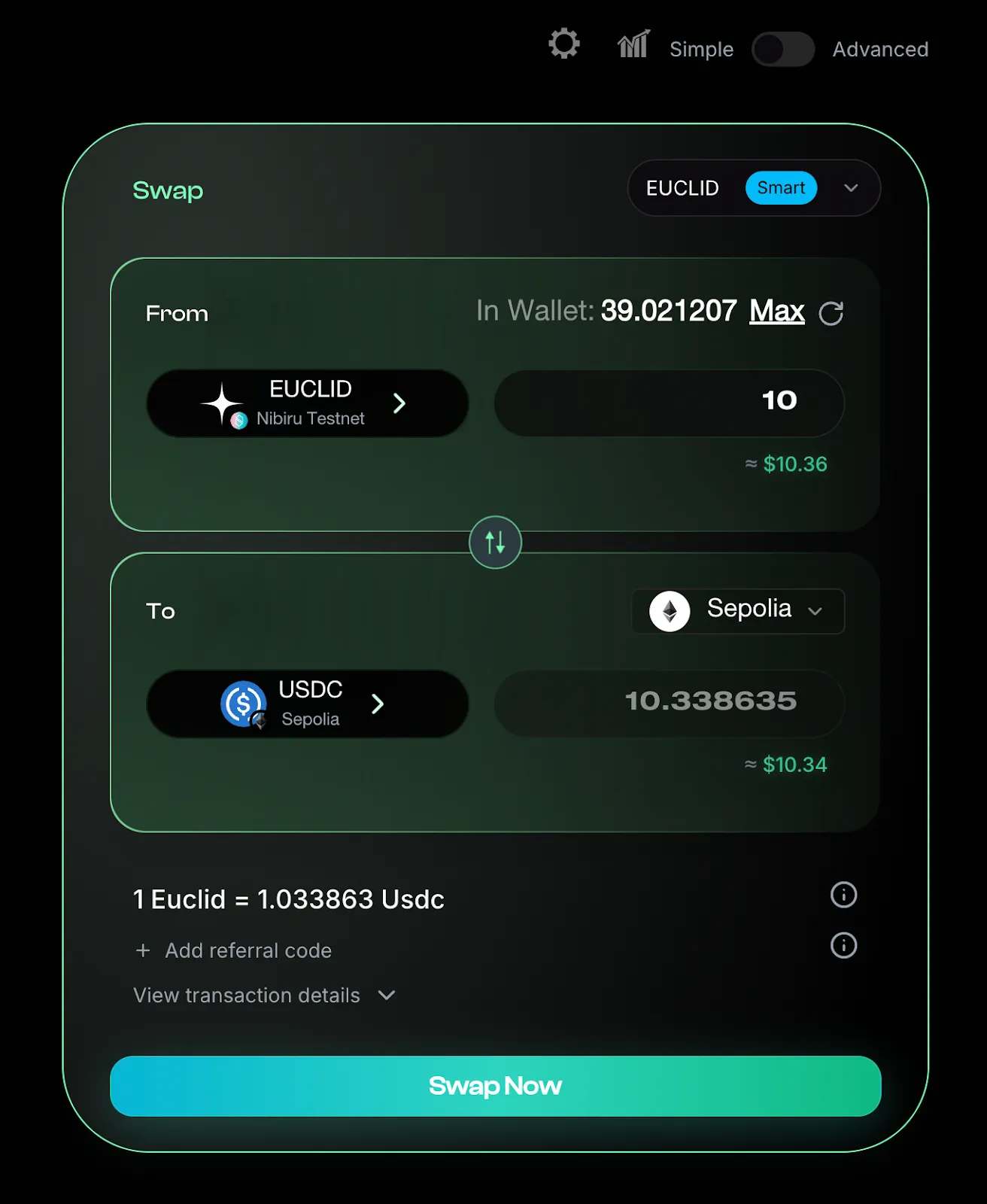 Testnet Swaps Image