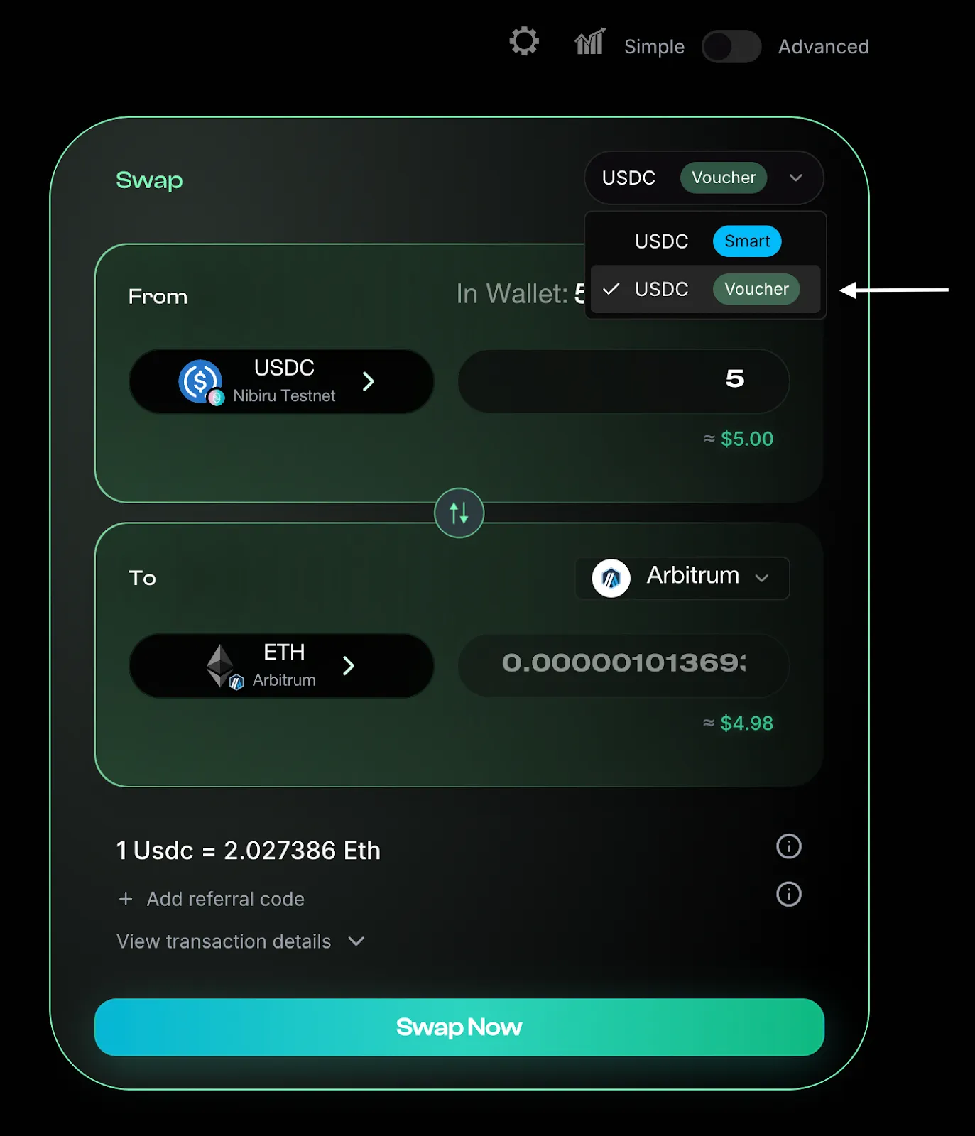 Testnet Swaps Image