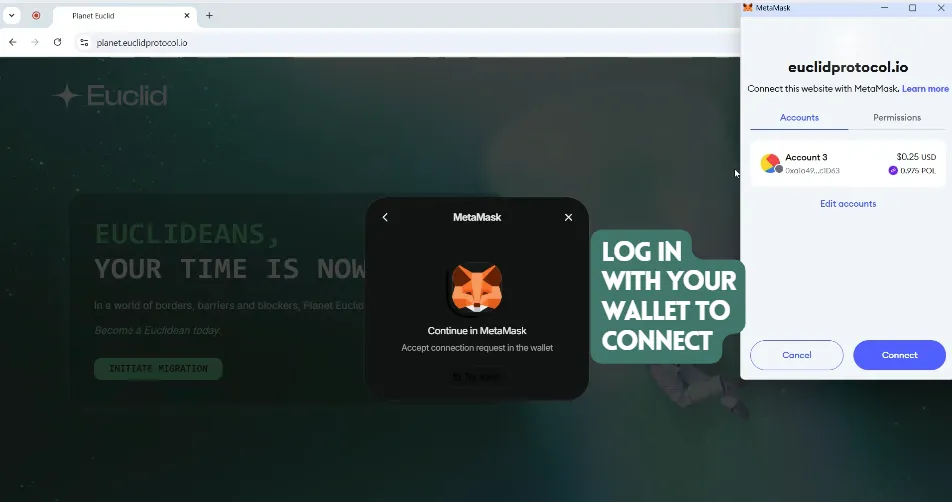 Connect Passport to EuclidSwap