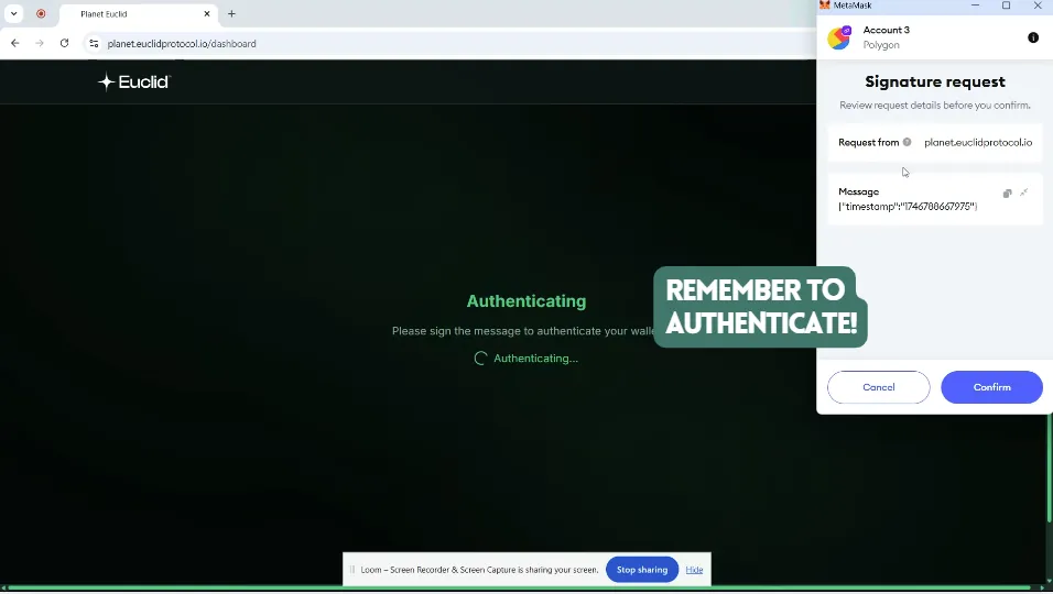 Connect Passport to EuclidSwap