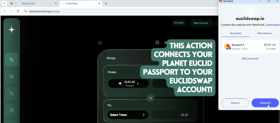 Connect Passport to EuclidSwap